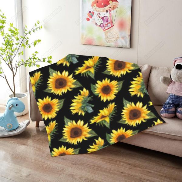 

blankets sunflower print blanket throw summer kids bed sofa fleece picnic custom