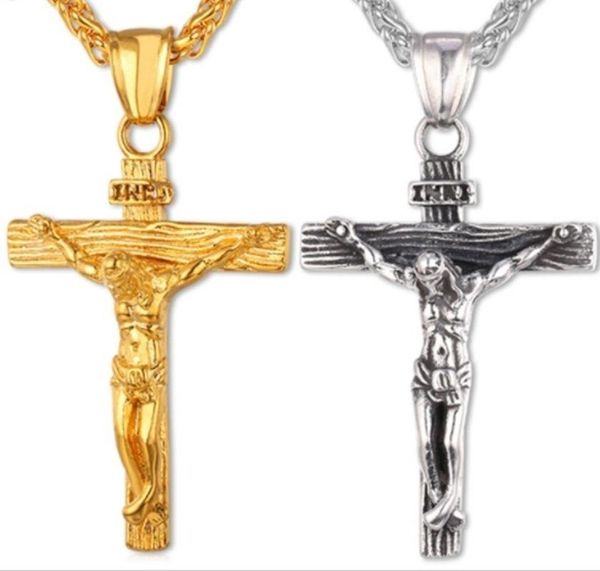 

pendant necklaces classic jesus cross necklace trend religious amulet jewelry, Silver