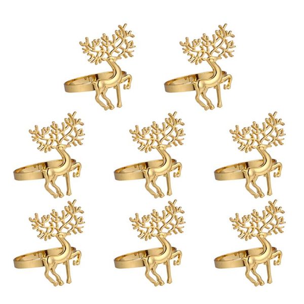 

napkin rings 8pcs christmas elk design zinc alloy dinner buckles
