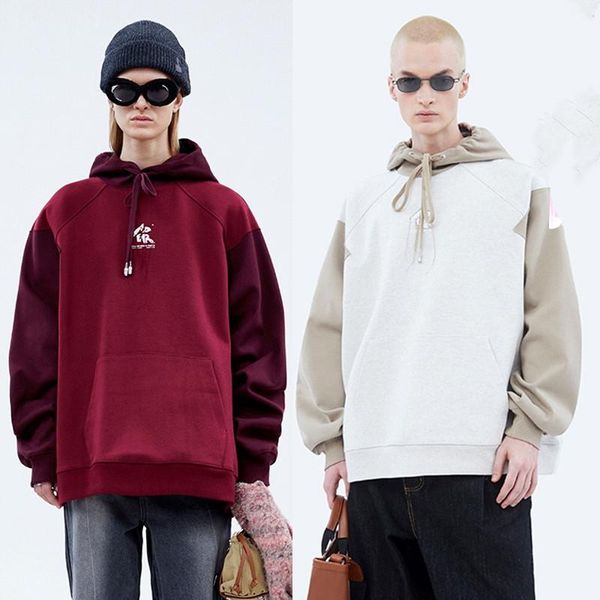 

men's hoodies & sweatshirts burgundy tassel ader error fashion hoodie men 1:1 embroidery adererror women pullover clothing, Black