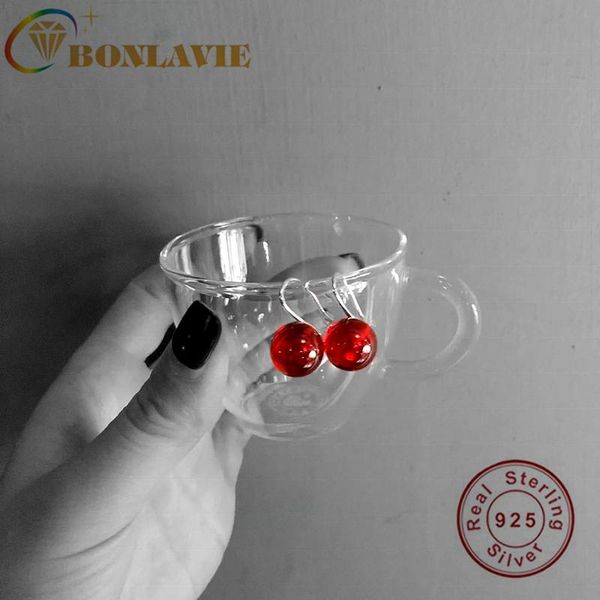 

dangle & chandelier bonlavie s925 silver garnet earrings luxury classic gift girls solid 925 sterling sliver jewelry engagement wedding