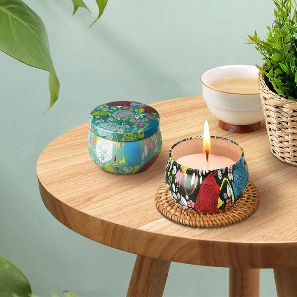 

candle holders scented candles gift set of 4 natural soy wax portable travel tin sleeping stress relief