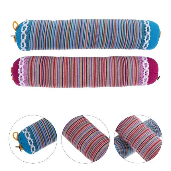 

pillow 2pcs neck roll pillows cylinder round mugwort gifts (assorted color)