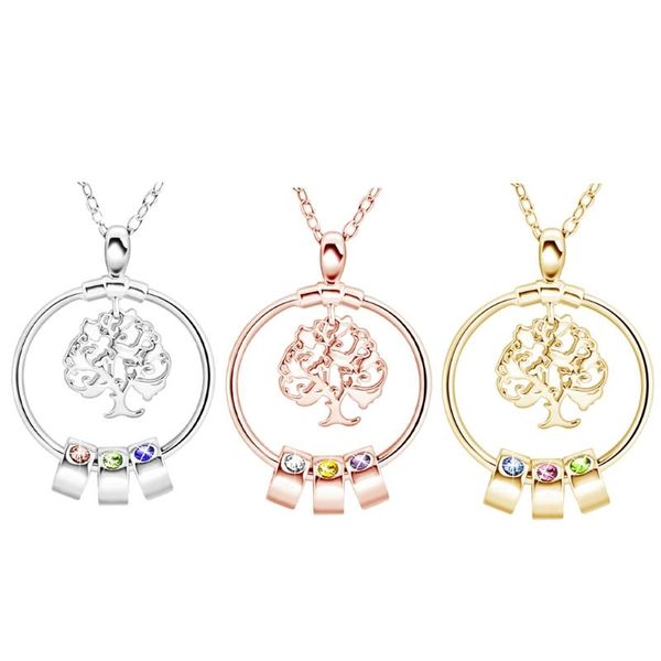 

chains n7mf tree of life necklace for women gold pendant jewelry gift, Silver