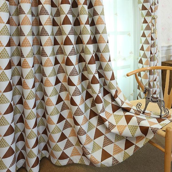 

curtain & drapes nordic cloth modern simple geometry shading window blackout for bedroom and living room