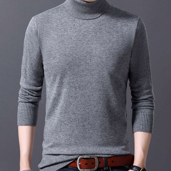 

autumn winter high neck sweater for young and middle aged men, White;black