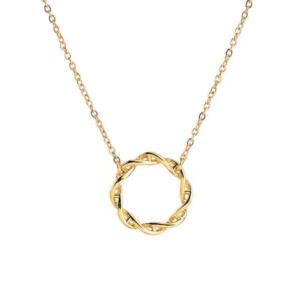 

pendant necklaces dna helix molecule necklace chemistry science biology jewelry for women girls graduation gift wholesale, Silver