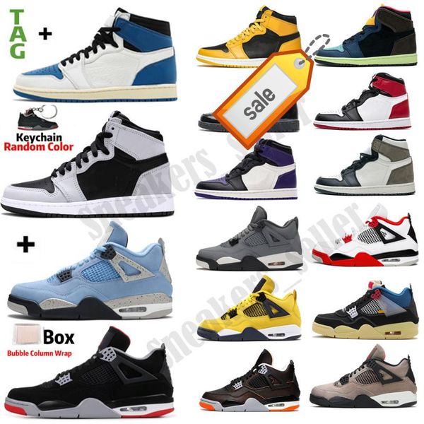 

mens 1 high og basketball shoes electro orange shadow university blue women 4s bred obsidian unc black cat pure money starfish fire red