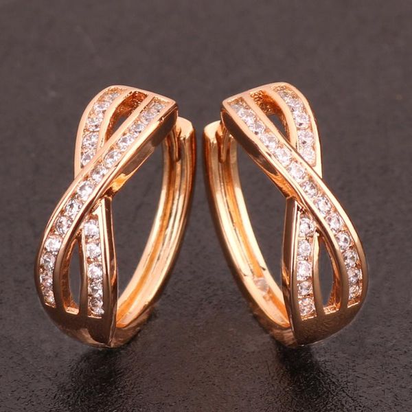 

hoop & huggie wholesale price drop women geometric number earrings jewelry synthetic cz ear hoops gifts for female friends, Golden;silver