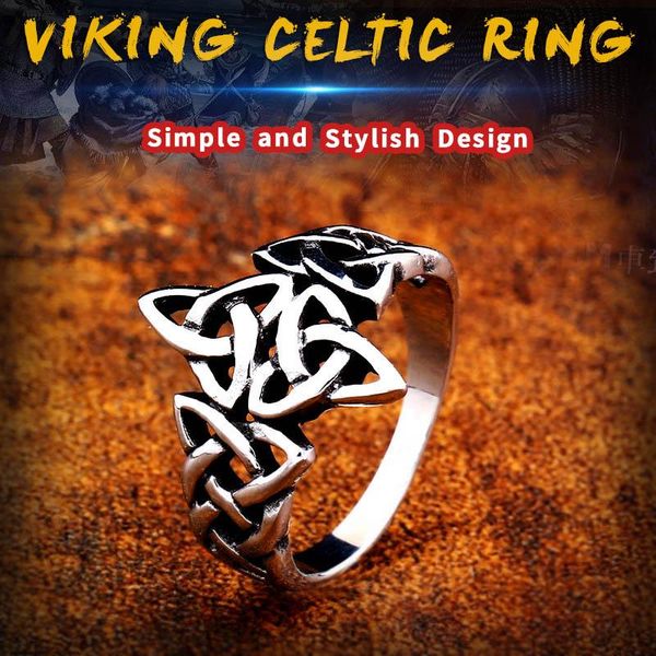 

cluster rings beier 316l stainless steel desgin viking amulet rune manwomen ring europe fashion jewelry gift drop llbr8-636r, Golden;silver