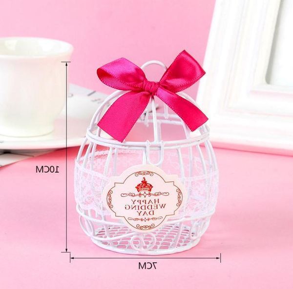 

wedding favor candy box european iron romantic bird cage candy box cute ribbon metal gift wedding decor wholesale