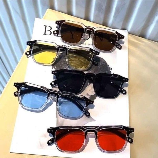 

sunglasses the same kind of sunglasses, women's fashion box, yellow ocean lenses, lovers' glasses, White;black
