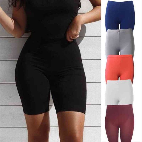 

seamless shorts women summer casual high waist fitness bicycles shorts black skinny fashion sweet bottoms biker short pants, White;black