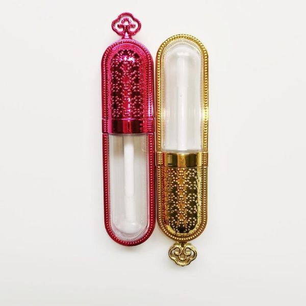 

storage bottles & jars 10/30/50pcs 5ml gold/dark pink crown lip gloss tube empty transparent cosmetic exquisite packaging container