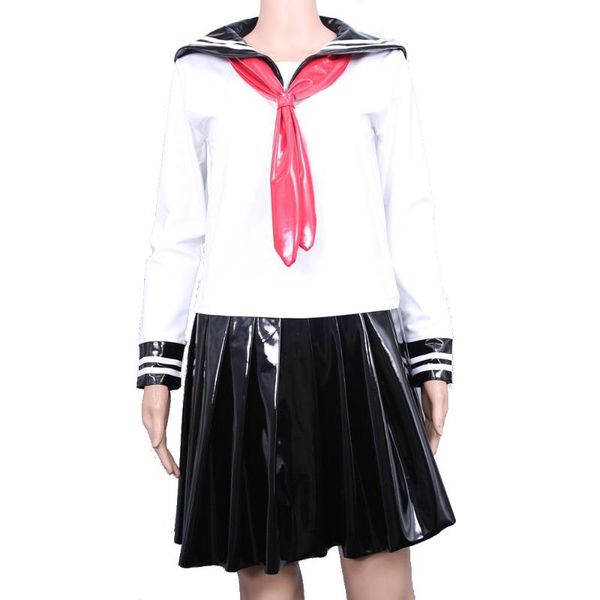 

clothing sets white schoolgirl leather pvc uniform japanese class navy sailor students clothes for girls anime cosplay moon 3 pcs/set