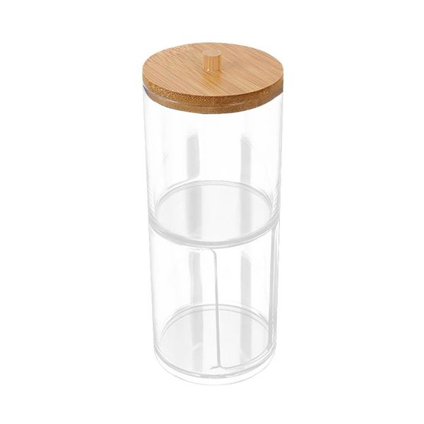 

storage boxes & bins with lid cotton ball jar swabs pads box cosmetic makeup container vanity multifunctional qtip bathroom jewelry holder