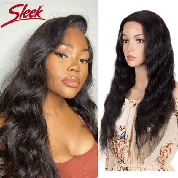 

sk for women body wave wig 13x3 lace front hu 26 inch long remy brazilian hair wigs, Black