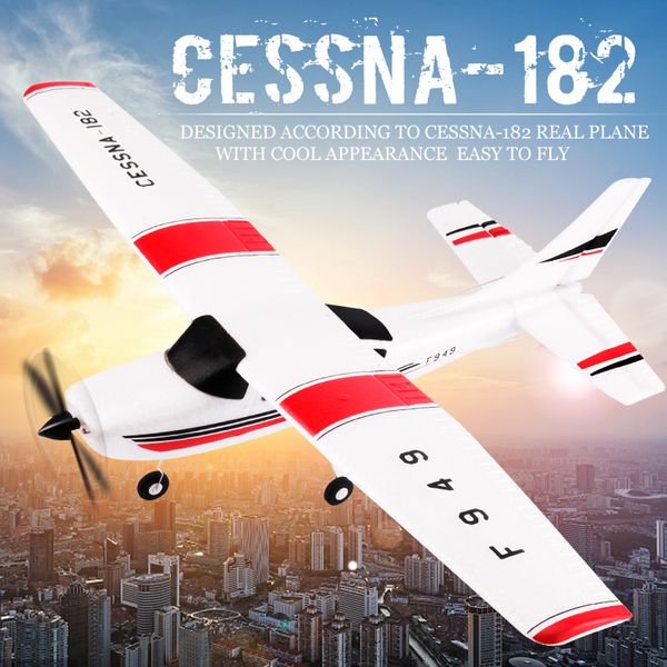 

f949 2.4g 3ch rc airplane fixed wing plane outdoor toys drone bnf update version digital servo propeller strong package