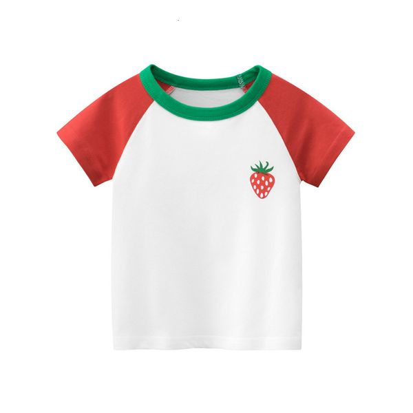 

summer girls' 2021 27home new korean short sleeve t-shirt children's clothing, Black;white
