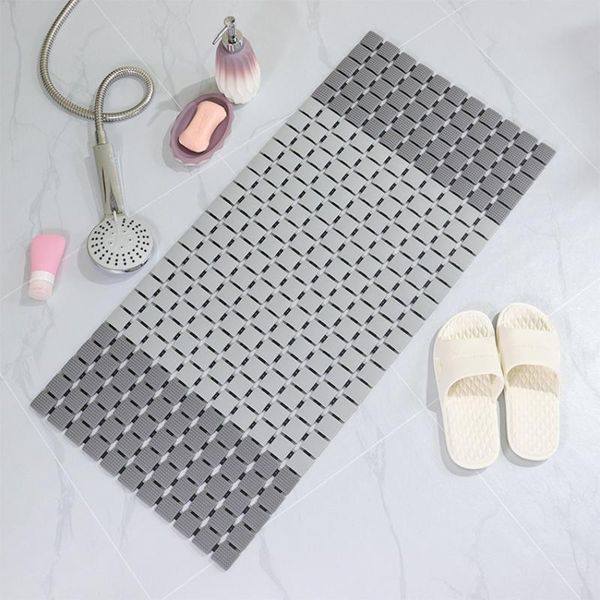 

bath mats non-slip solid color plaid household mat waterproof bathroom toilet shower floor cover for home eco-friendly badematte