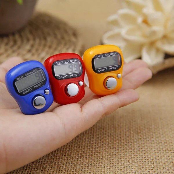 Mini Hand Hold Band Tally Counter Schermo digitale LCD Finger Ring Electronic Head Count Tasbeeh Tasbih DH8500