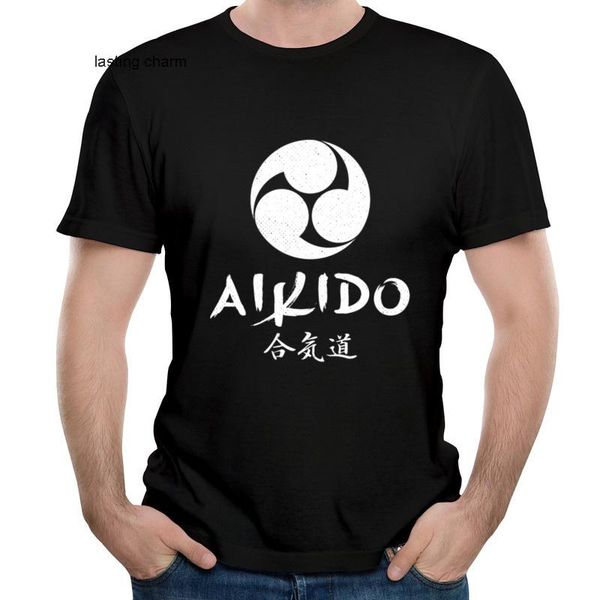 

men's t-shirts lasting charm mitsudomoe aikido symbol incoming leisure retrieve t-shirt nice cool ts cato casl for men, White;black