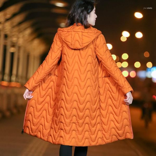 

winter loose coat back season special selling self-cultivation cotton-padded clothes girls long fund jacket 20211, Black