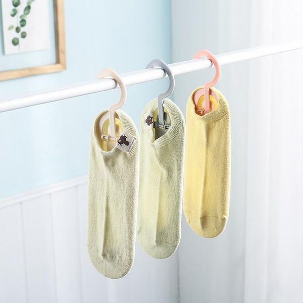 

hangers & racks 1 piece multifunctional drying rack anti-deformation storage clip household plastic socks shaping and finishing foldable she