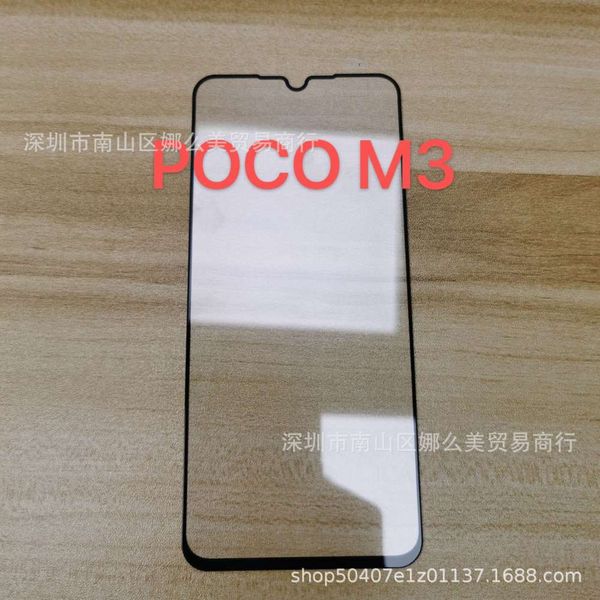 

m3 printing two strong toughened poco x3 nfc full glue high definition screen glass protection film