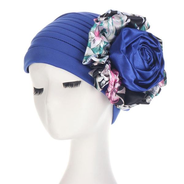

hair accessories helisopus multi-color hat flower print turban fashion side large headscarf elegant party