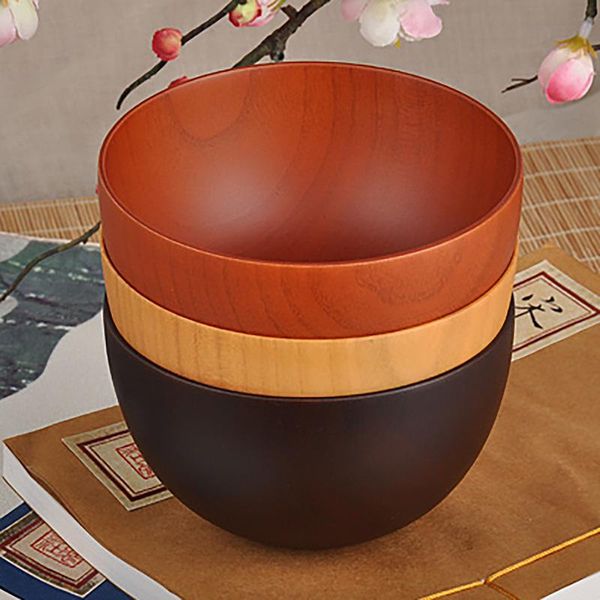 

bowls japanese style wooden salad noodle fruits and cereal bowl tableware