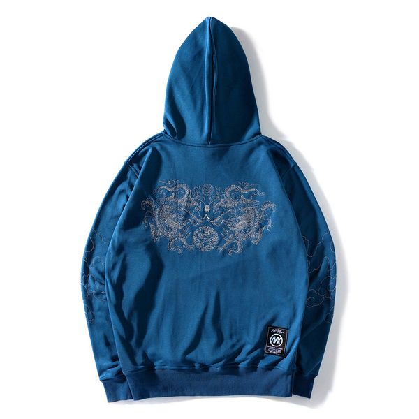 

fashion embroidered hoodies mens 2021 autumn streetwear casual cotton hooded sweatshirts hip hop pullover, Black