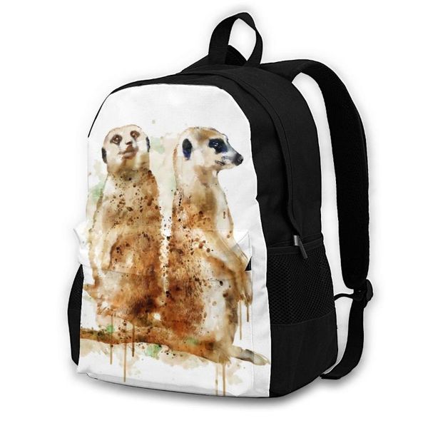 

backpack meerkat backpacks festival tourist big novelty polyester bags