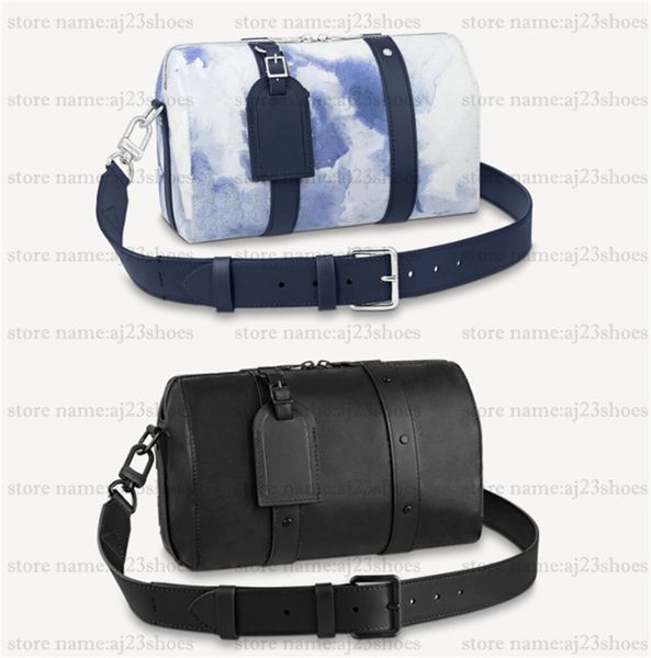 

city black shoulder bags monograms seal cowhide leather designer handbags adjustable strap compact bag nano speedy mens bag m57955