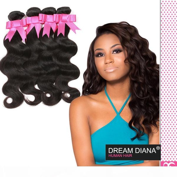 

rosa hair products brazilian virgin deep body wave weave 4 bundle deals grade 6a brazillian unprocessed virgin hair cheveux bresilien, Black