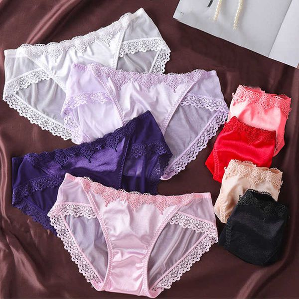 

salablewomen's slippers borrowing lace layering needless under intimate lingerie lake through slips summer ice silk panties, Black;pink