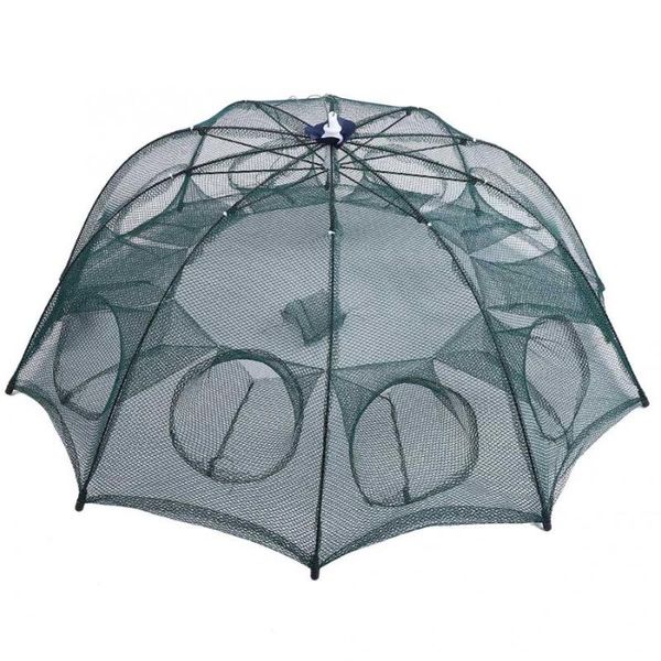 

fishing accessories 4/6/8/10 holes folded net outdoor portable folding bait trap crawdad shrimp crab carp dip cage tools