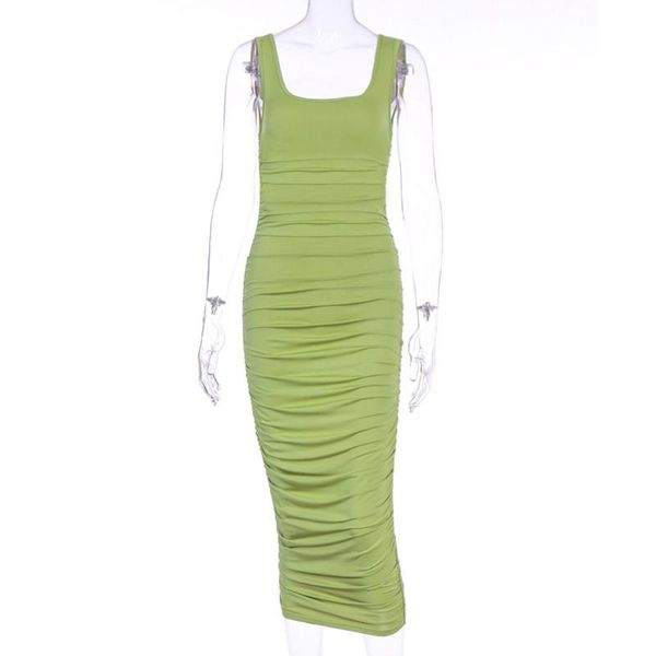 

casual dresses summer women bandage party club female pleated vestido strapless sleeveless backless solid bodycon slim fashion sundress, Black;gray