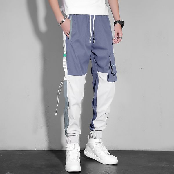 

2021 new spring autumn skinny pencil casual fashion pants ankle-length hip hop men's korea trouers streetwear punk 4se8, Black