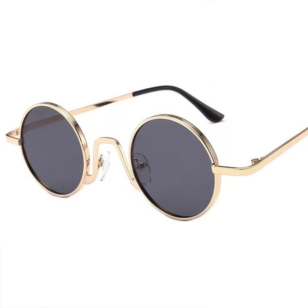 

design sunglasses steampunk men women shades round metal eyewear retro lentes sol hombre 3390kayi, White;black