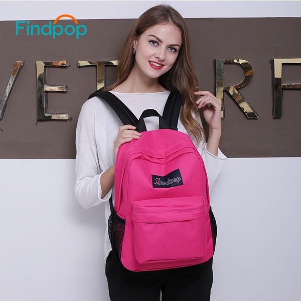 

backpack findpop casual women large capacity waterproof canvas mochilas feminina 2021 fashion for teenager