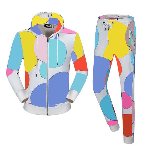 

mens tracksuits paris band hoodie + pants sweatshirts men clothing autumn winter warm hoodies man fleece 94159, Black