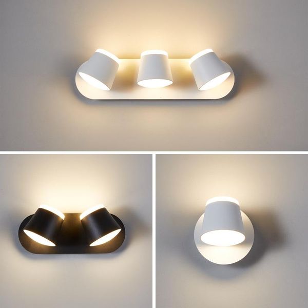 

wall lamp indoor home light 360 degrees adjustable mounted led aisle sconce living room el bedroom lights