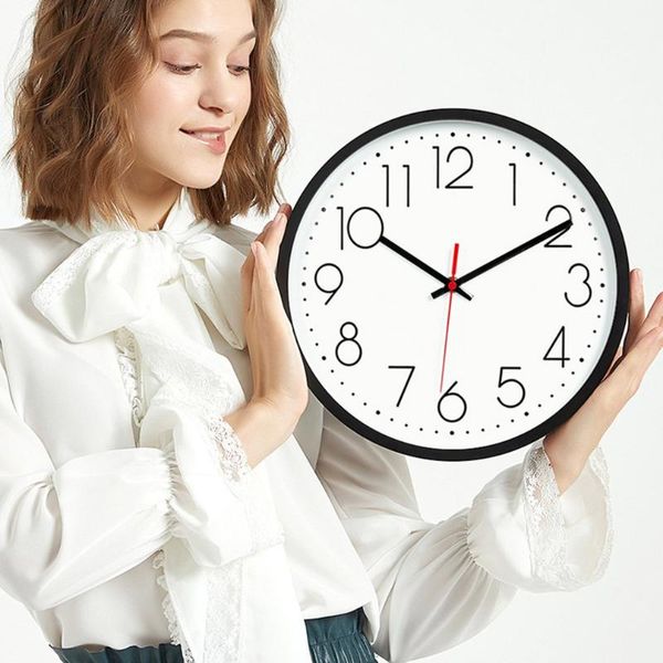 

wall clocks 12inch silent clock creative and fashionable living room three-dimensional digital scale plastic