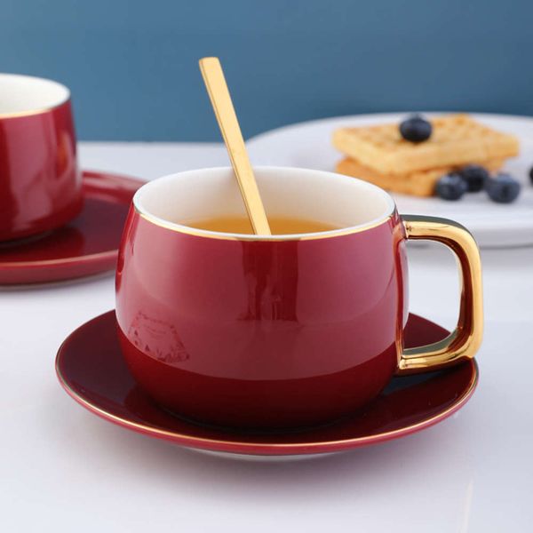 

ceramic coffee/tea cups and mugs travel coffee cup saucer set porcelain teacup with drinking