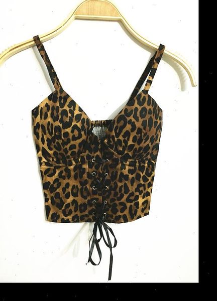 

2021 spandex women bustier leopard print crop clubwear spaghetti strap camouflage bustiers corsets drop shipping, White