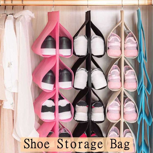

clothing & wardrobe storage high quanlity non-woven household 12 pockets anti-dust save space mounted organizer shoe bag