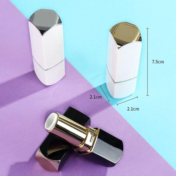 

storage bottles & jars empty 12.1mm lipstick tube square black white lip container beauty packaging cosmetics refillable 10/30 pcs
