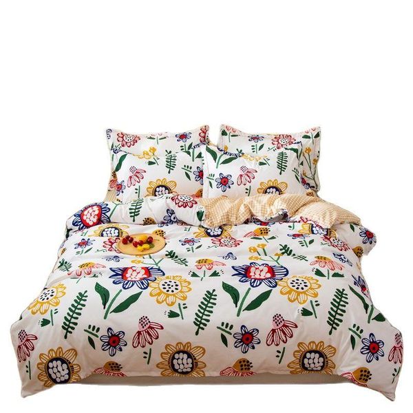 

bedding sets flower point duvet cover bed sheet pillowcase full king  twin size brief set