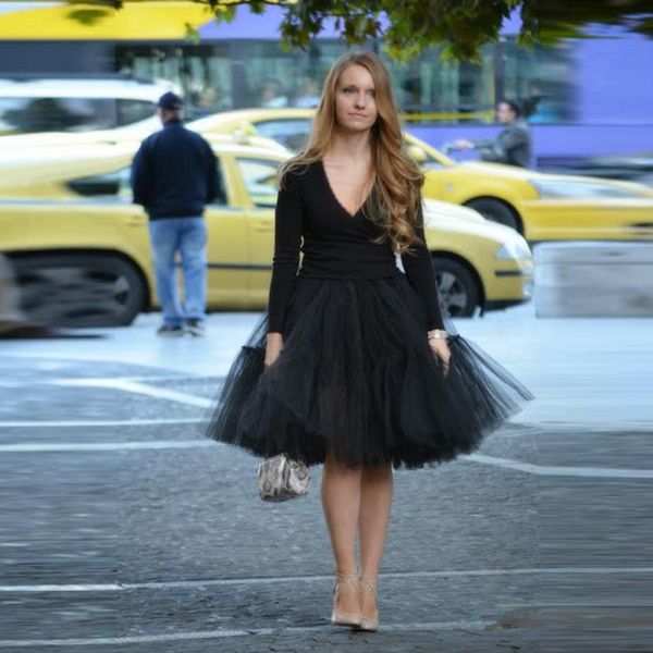 

skirts fashion 5 layers tutu tulle skirt vintage midi pleated womens lolita petticoat faldas mujer saias jupe ytl0014 f038, Black
